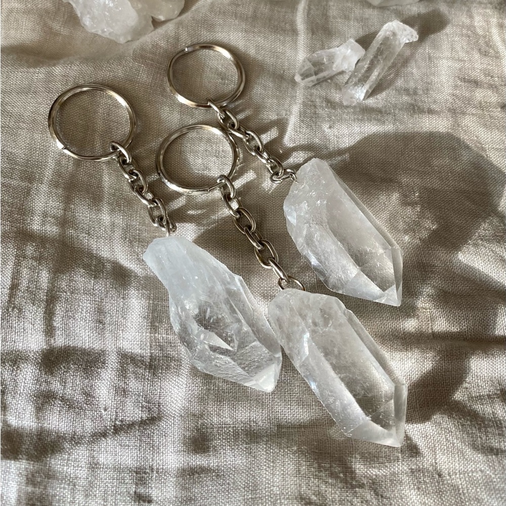 Brazilian Quartz Crystal Key Chain - Picture 2 of 6